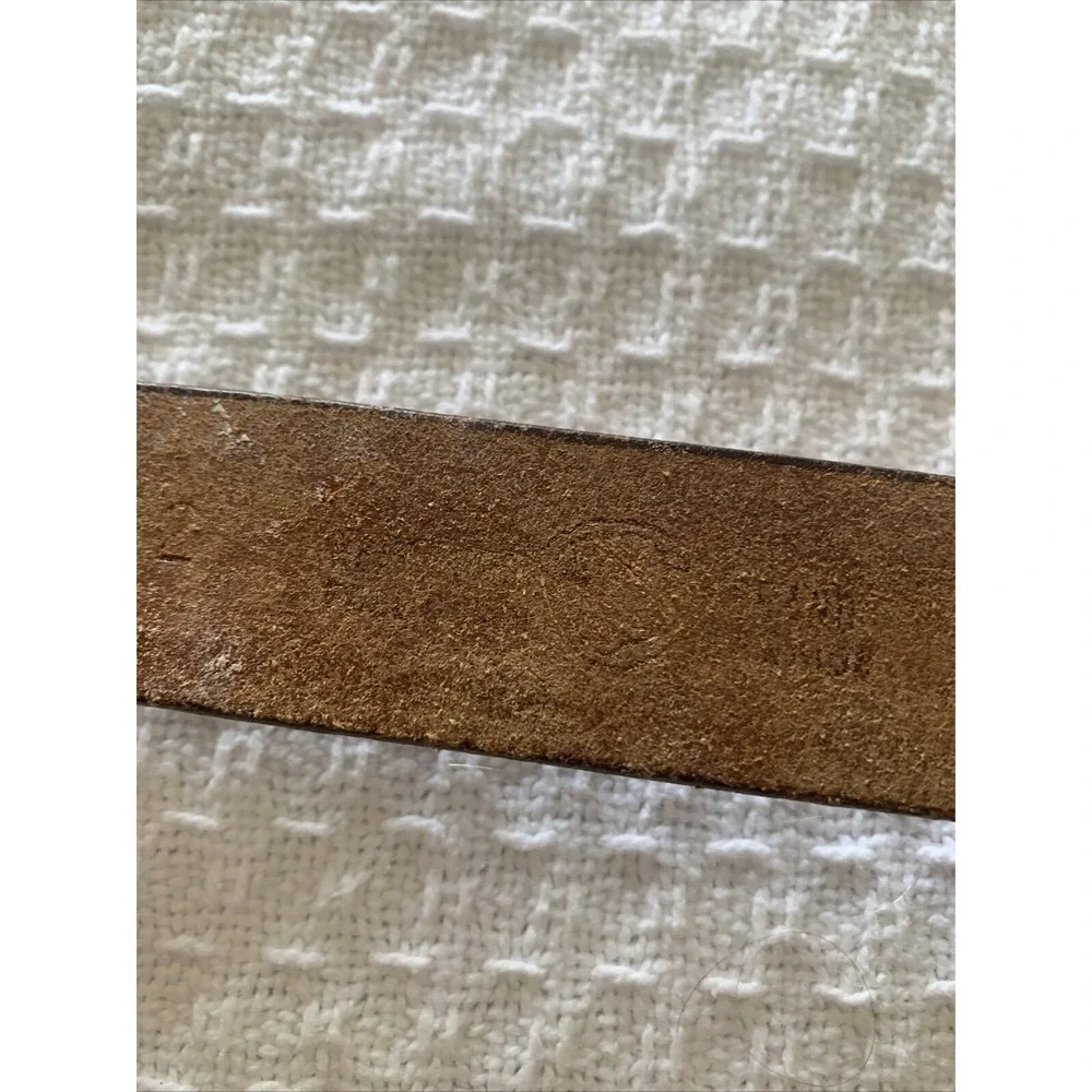 Vtg Tooled‎ Western Kids Belt Brown Leather Size 32